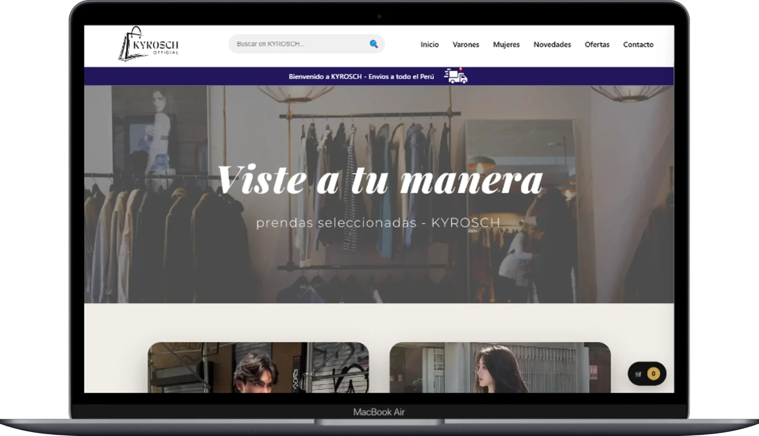 pagina web profesional desarrollada para KYROSCH por agencia de diseño web en Perú